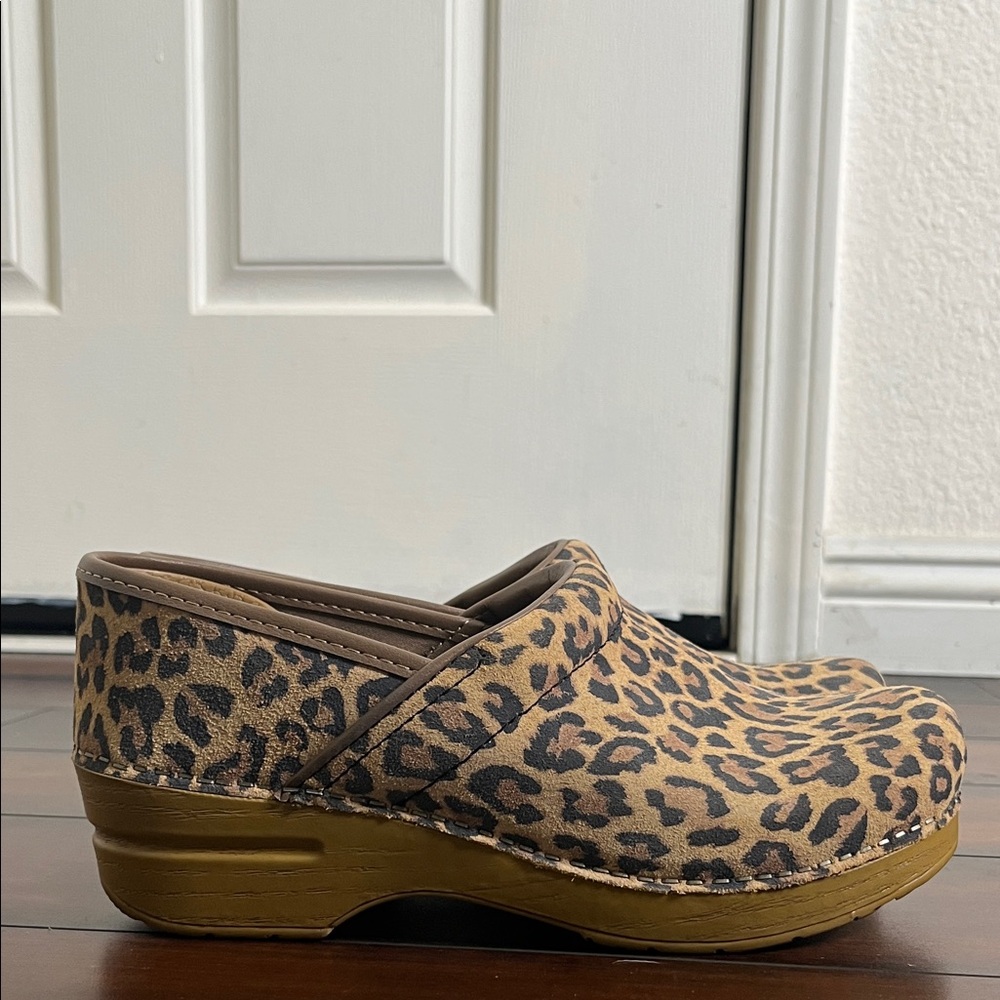 Dansko Leopard Print Mules